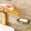 免打孔 壁掛式衛浴香皂架｜透明、黃色、綠色